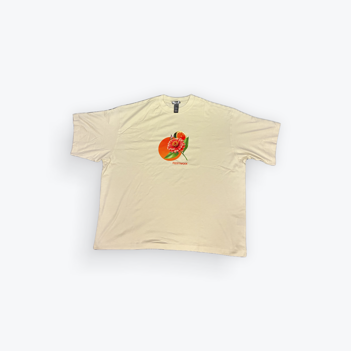 T-shirt beige coupe large - 2025