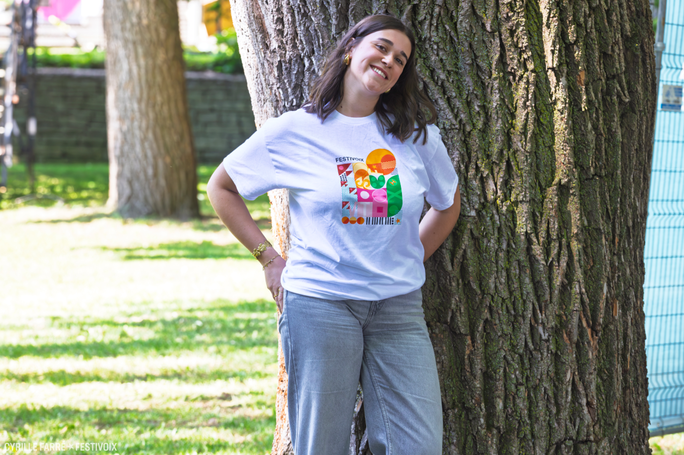 T-shirt affiche - blanc et multicolore 2026
