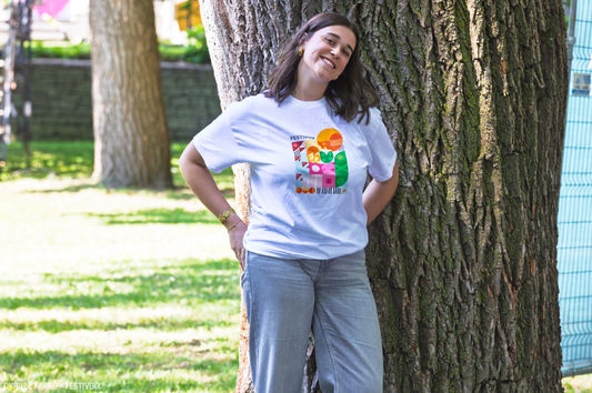 T-shirt affiche - blanc et multicolore 2026