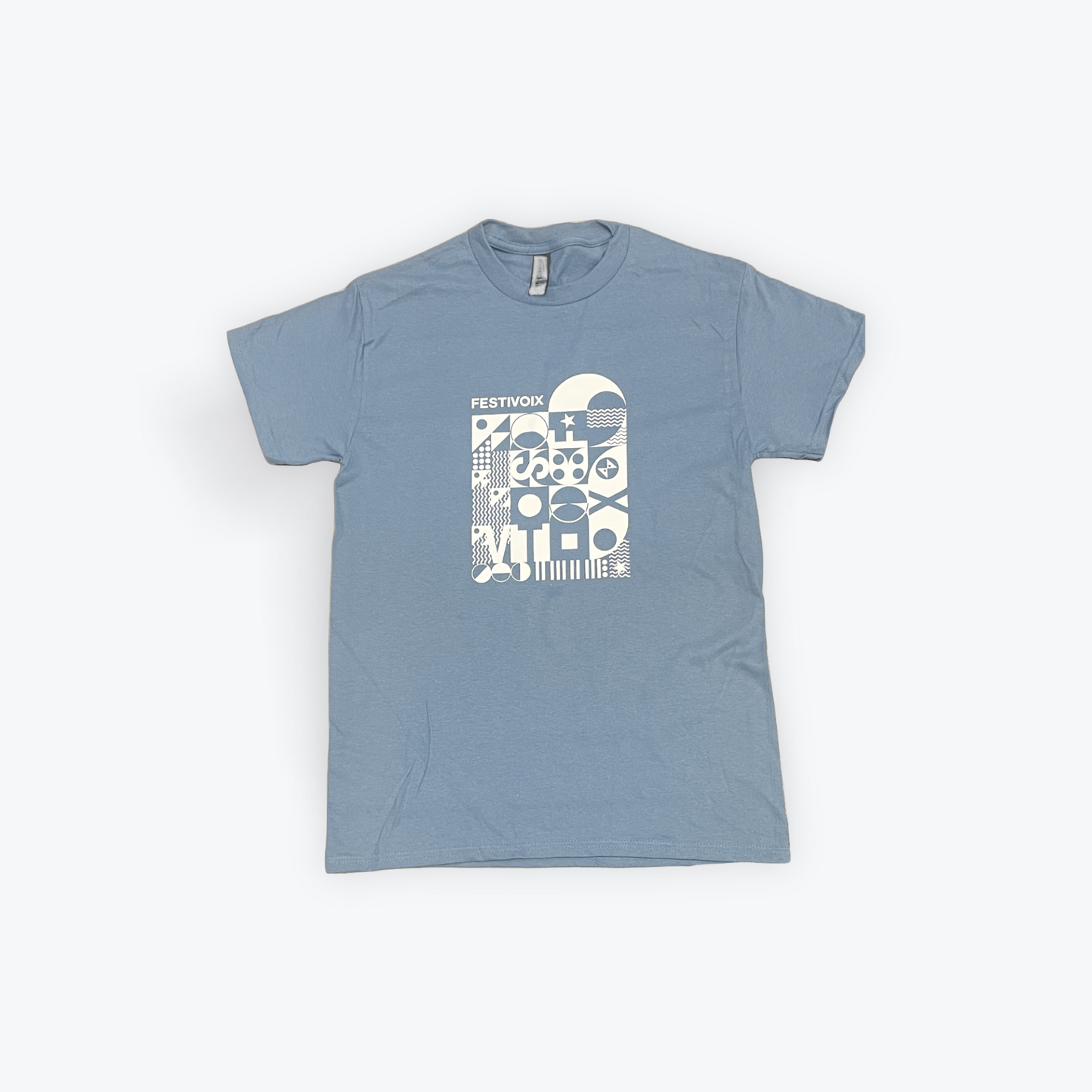 T-shirt affiche - bleu et blanc 2026